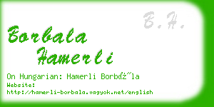 borbala hamerli business card